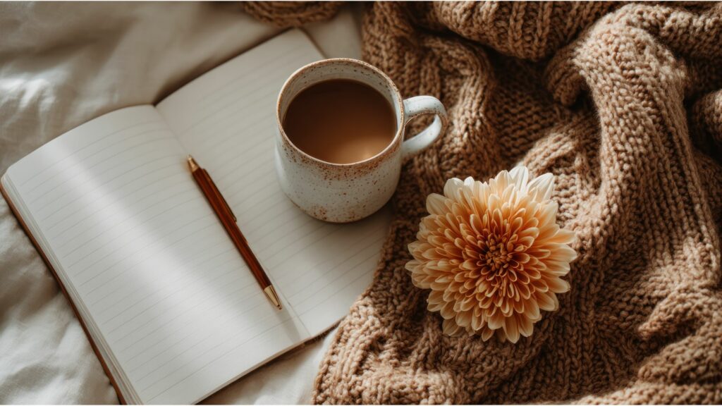 taza-de-cafe-con-un-cuaderno-y-un-boligrafo